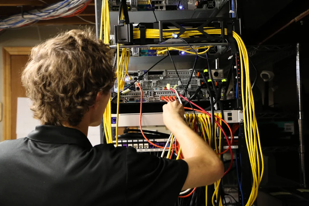 Plugging in cables