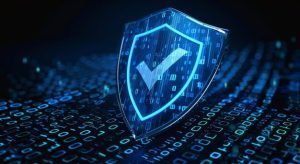 cyber-security-shield-with-checkmark-digital-background