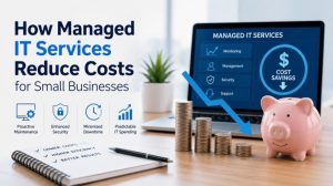 Managed IT services cost savings for small business illustration