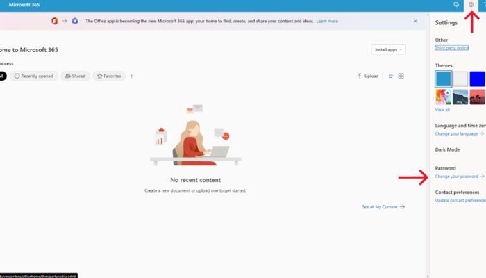 Microsoft365 login screen