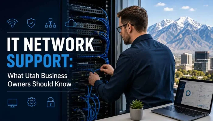 IT network support technician managing business servers in Utah